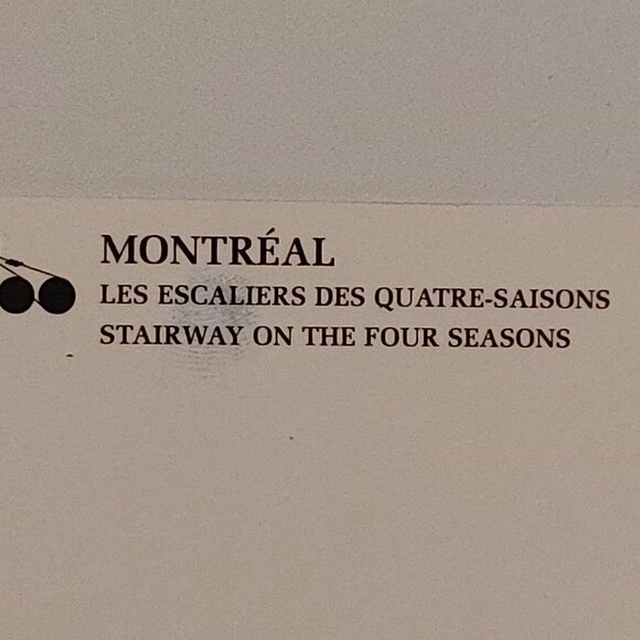 VINTAGE Montreal Postcard Post Card MICHAEL DEGRAY Stairway on the Four Seasons - Picture 3 of 3
